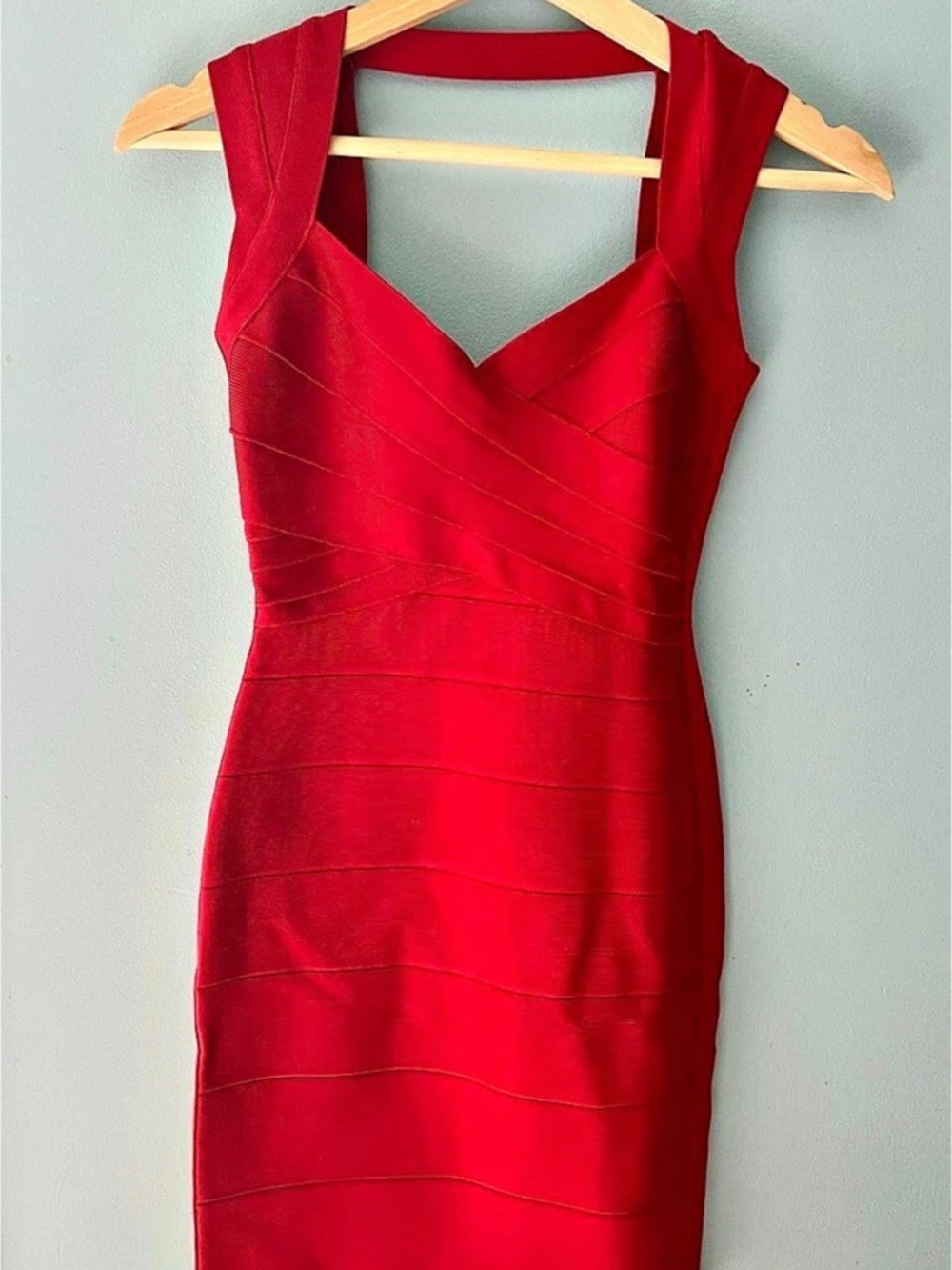 Herve Leger Bandage Dress Red Mini XXS